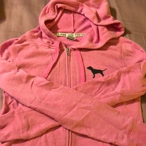 PINK full-zip sweatshirt